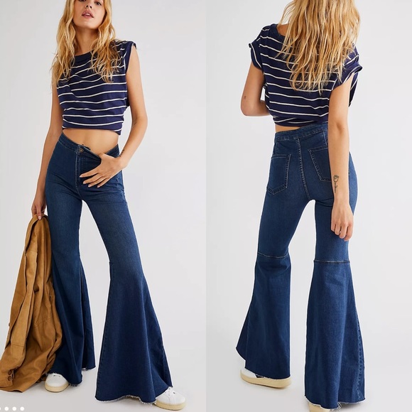 Free People Denim - Free People Just Float On Flare Jeans Size 27 Long